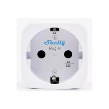 Shelly Plug M Gen3 White 2-Pack – Smart Plug mit Energiemessung, 13A, Wi-Fi & Bluetooth (Typ F)