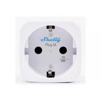 Shelly Plug M Gen3 White – Smart Plug mit Energieüberwachung, 13A, WiFi & Bluetooth, Schuko