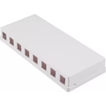 SHIVERPEAKS 8-Port Keystone Aufputzdose, Weiß BS08-10119