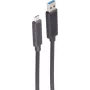 SHIVERPEAKS Aktives optisches USB-A-auf-USB-C-Kabel, USB 3.2 Gen 1, 5 Gbps, 30 m, Schwarz BS30-38485