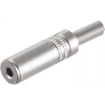 shiverpeaks BASIC-S 3,5 mm Stereo-Klinken-Kupplung, Metallgehäuse, Lötanschluss, Polybeutel mit Euro-Loch (BS51210-M)