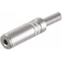 shiverpeaks BASIC-S 3,5 mm Stereo-Klinken-Kupplung, Metallgehäuse, Lötanschluss, Polybeutel mit Euro-Loch (BS51210-M)