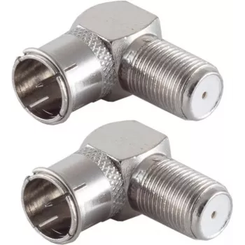 SHIVERPEAKS BASIC-S F-Quick Winkeladapter-Set, 2x F-Stecker auf F-Buchse, 75 Ohm, vernickelt BS15-300414