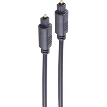 SHIVERPEAKS BASIC-S Glasfaser-Audiokabel, Toslink zu Toslink, 10,0 m, 4,0 mm, Schwarz BS69004-10