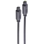 SHIVERPEAKS BASIC-S Glasfaser-Audiokabel, Toslink zu Toslink, 10,0 m, 4,0 mm, Schwarz BS69004-10