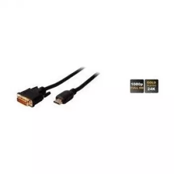 SHIVERPEAKS BASIC-S HDMI-auf-DVI-D-24+1-Kabel, 1,0 m, vergoldet, schwarz BS77480