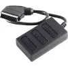 shiverpeaks BASIC-S Scart-Splitter-Kabel, 1x Scart-Stecker auf 3x Scart-Buchse, 0,5 m, vollständig verdrahtet, Schwarz (BS94051)
