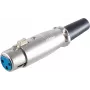 SHIVERPEAKS BASIC-S XLR-Kupplung, weiblich, mit Zugentlastung, 3-polig, vernickeltes Zink-Druckguss, Lötanschluss, BS55020