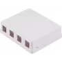 SHIVERPEAKS BS08-10117 Keystone Anschlussdose, 4-Port, Aufputz, Weiß