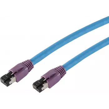 SHIVERPEAKS BS08-40031 Cat8 S/FTP Netzwerkkabel, RJ45, 2 m, Blau, 40 Gbit/s, 2000 MHz
