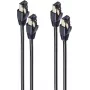 SHIVERPEAKS BS08-41025-2 Cat8.1 Netzwerkkabel, F/FTP, RJ45, 1m, Schwarz