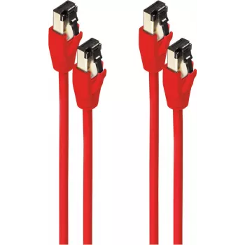 SHIVERPEAKS BS08-41064-2 Cat8.1 F/FTP Netzwerkkabel, Rot, 7,5 m, 40 Gbps, RJ45, Vergoldete Kontakte