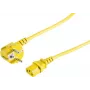 SHIVERPEAKS BS09-05182 Gelbes 1,8m CEE 7/7 auf IEC C13 Stromkabel