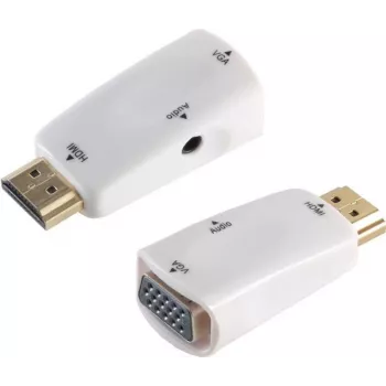 SHIVERPEAKS BS10-01001 HDMI zu VGA + 3,5mm Audio Aktiv Konverter, 1080p, Schwarz