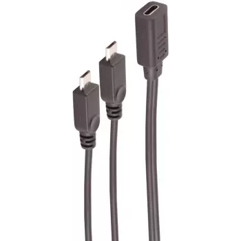 SHIVERPEAKS BS13-20021 USB-C auf 2x Micro-USB B Splitterkabel 0,3m Schwarz