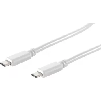 shiverpeaks BS13-45026 USB-C auf USB-C Kabel 1m Weiß USB 3.2 Gen 2 10Gbps 100W PD