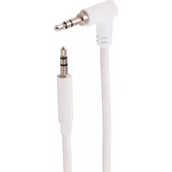 SHIVERPEAKS BS14-07036 3,5mm TRS Audiokabel, gewinkelt zu gerade, Weiß, 2m