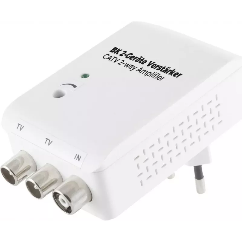 SHIVERPEAKS BS15-15002 TV-Signalverstärker 47-782 MHz, 20 dB Verstärkung, F-Anschlüsse, 230V