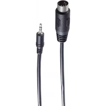 SHIVERPEAKS BS30822 Audiokabel 1,5m 3,5mm auf 5-Pin DIN Stecker Schwarz