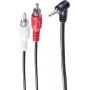 SHIVERPEAKS BS30842 Audiokabel 1,5 m 3,5 mm auf 2x RCA Stecker Schwarz