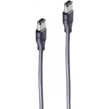 SHIVERPEAKS BS77202 FireWire 400 Kabel - 6-polig zu 6-polig, Schwarz, 400 Mbit/s