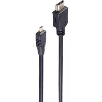 shiverpeaks BS77470-0.5-3 High-Speed-HDMI-Kabel mit Ethernet - Typ A auf Micro HDMI (Typ D), 0,5 m, Schwarz