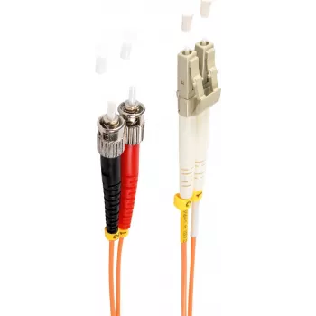 SHIVERPEAKS BS77950 Glasfaser-Patchkabel 10m LC auf ST OM2 Duplex Orange