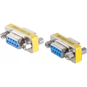 SHIVERPEAKS BS78254 9-Pin D-SUB Adapter Stecker auf Buchse, Silber