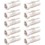 SHIVERPEAKS IEC-Stecker auf F-Buchse Adapter 10er-Set, 75 Ohm, vernickelt BS85323-SET10