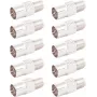 SHIVERPEAKS IEC auf F-Typ Koaxialadapter, 10er-Pack, 75 Ohm, vernickeltes Messing, Buchse auf Buchse BS85324-SET10