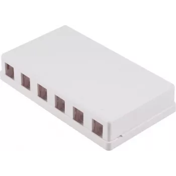 SHIVERPEAKS Keystone Aufputzdose, 6-Port, Weiß (BS08-10118)