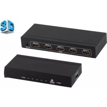 ShiverPeaks PROFESSIONAL HDMI Switch 4x IN 1x OUT 4K2K 3D Metal Housing VER1.4 (SP05-02004)
