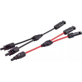 SHIVERPEAKS PV4 T-Adapter Kabel-Set, 2-auf-1, 4 mm², Rot/Schwarz, 30 cm (BS02-21022)
