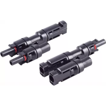 SHIVERPEAKS PV4 T-Adapter Set, 2-zu-1-Abzweig, IP68, 1500V DC, 30A, Schwarz (BS02-21012)