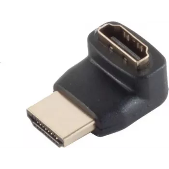 SHIVERPEAKS S/CON Maximum Connectivity HDMI-Adapter Stecker auf Buchse, 90° nach oben gewinkelt, vergoldet, 4K2K, Schwarz (77407-1)