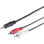 SHIVERPEAKS S-Conn 3,5mm auf 2x RCA Audiokabel 2,5m Schwarz Rot Weiß (30832-2.5)