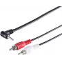SHIVERPEAKS S/CONN maximum connectivity 3,5mm Stereo-Winkelklinke auf 2 RCA Audiokabel, 1,5m, vergoldet, doppelt geschirmt 30842
