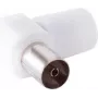 SHIVERPEAKS S/CONN maximum connectivity Koaxial-Winkelkupplung F-Stecker auf F-Buchse 75 Ohm vernickeltes Messing Silber (82023)