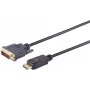 SHIVERPEAKS S/CONN maximum connectivity DisplayPort auf DVI-D Kabel, 20-Pin DP Stecker auf 24+1 DVI-D Stecker, Vergoldete Kontakte, 7,5 m, Schwarz 77497-1