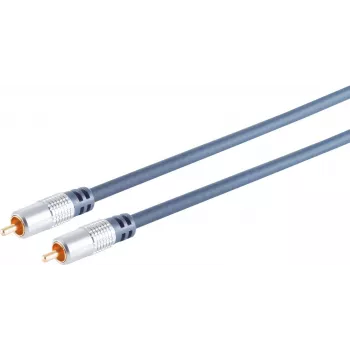 SHIVERPEAKS S/CONN maximum connectivity Home-Cinema RCA auf RCA Kabel, 1,0m, vergoldete Kontakte, verchromte Metallstecker, Schwarz 90022-1MHQ