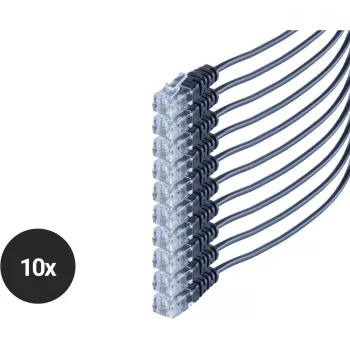 SHIVERPEAKS S/CONN maximum connectivity Telefonanschlusskabel, RJ11 Stecker auf RJ11 Stecker, Rund, Schwarz, Flexibel, Kupfer, 2,0 m, 10er-Pack (SO70084-2-SET10)