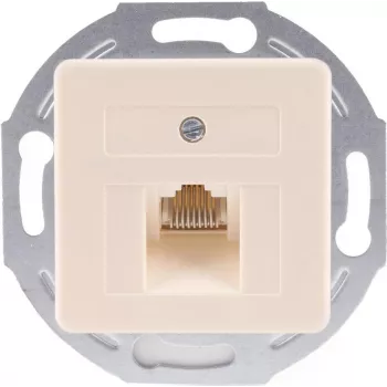 SHIVERPEAKS S/CONN maximum connectivity UAE RJ45 Unterputz-Netzwerkdose 1x8 mit Zentralplatte und Metallmontagering, Reinweiß 74221-1-50-UNI