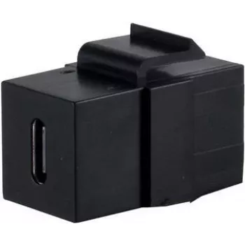 SHIVERPEAKS S/CONN maximum connectivity USB-C 3.1 Keystone Adapter, 10Gbps, Buchse zu Buchse, Schwarz (08-10040)