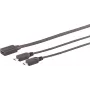 SHIVERPEAKS S/CONN maximum connectivity USB-C Buchse auf 2x USB Micro-B Stecker Y-Splitter Adapterkabel, USB 2.0, 0,3m, Schwarz 13-20021