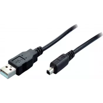 SHIVERPEAKS USB 2.0 Mini-Kabel, USB-A Stecker auf Mini USB-B Stecker, 1,0 m, Schwarz 11004995