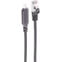 SHIVERPEAKS USB-C auf Gigabit Ethernet Adapterkabel, 1,5 m, Aluminium, Schwarz (BS14-51155)