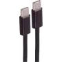 SHIVERPEAKS USB-C auf USB-C Ladekabel 2.0 60W, geflochtenes Textil, 1m, Schwarz (BS14-21025)
