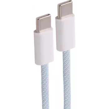 SHIVERPEAKS USB-C auf USB-C Ladekabel 240W PD 3.1, USB 2.0, 3m, Blau geflochtenes Textil BS14-22041