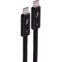 SHIVERPEAKS USB-C auf USB-C Thunderbolt 5 UltraFlex Kabel, 240W, 2m, Schwarz BS13-75035