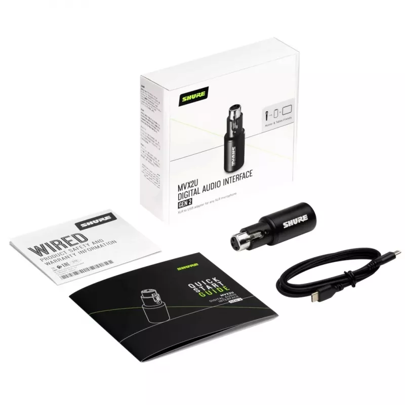 Shure MVX2UG2 Digitales Audio-Interface XLR auf USB